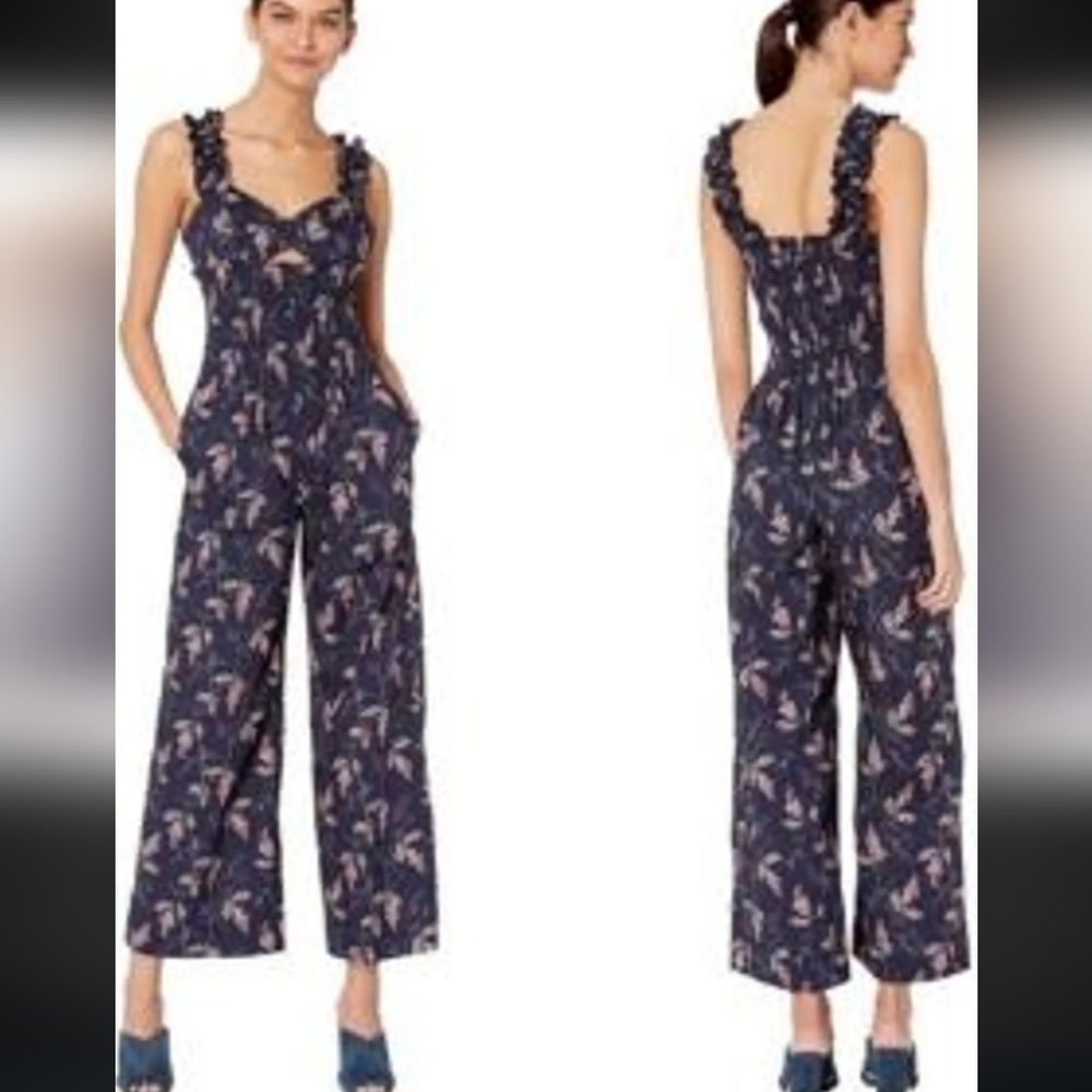 Rebecca Taylor Midnight Floral Jumpsuit